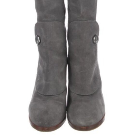 Marc Jacobs Boots Grey Suede Y2K Vintage sz 38.5 - Picture 6 of 12